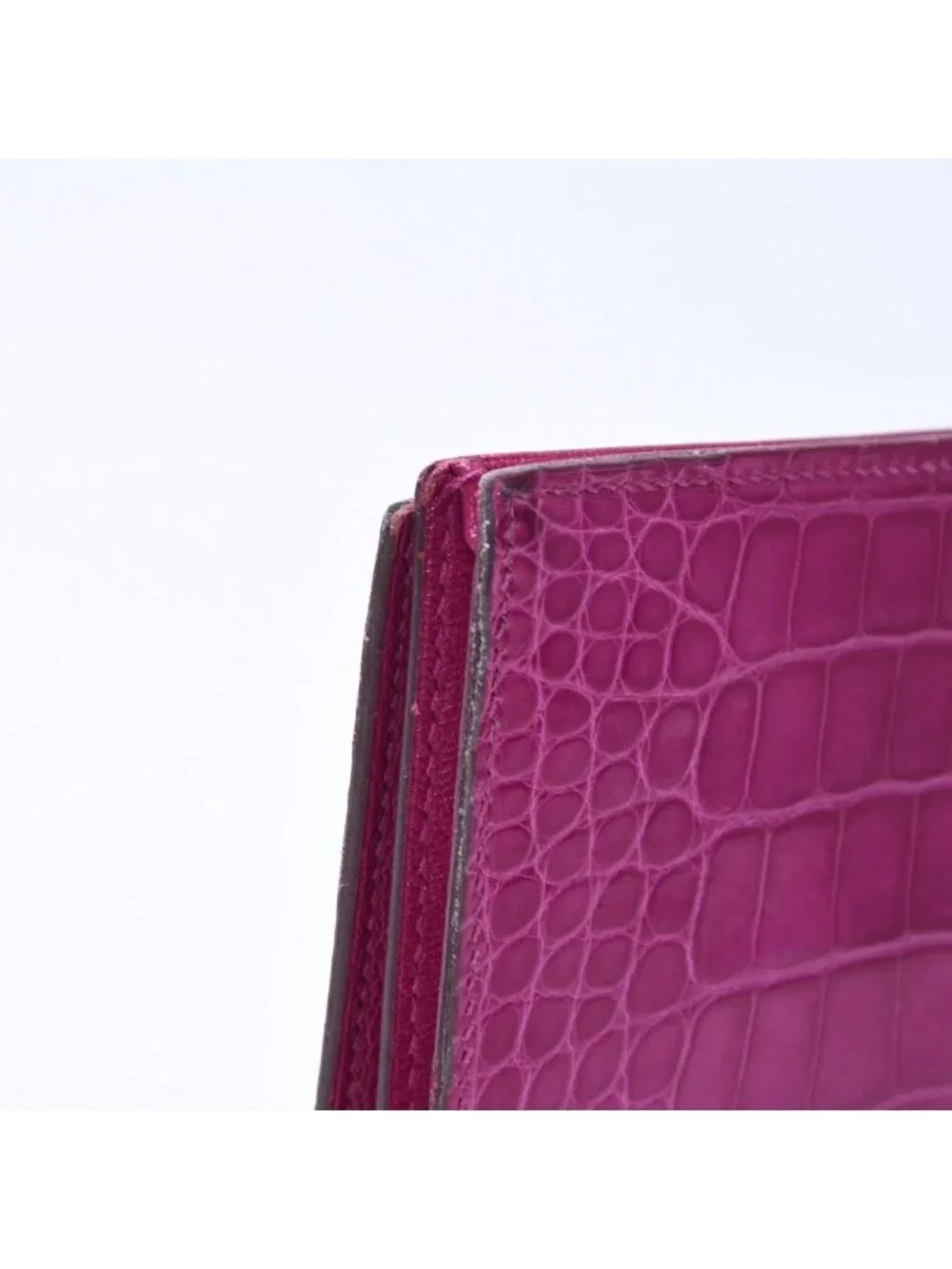 Hermes Wallet Bearn Soufflet Rose Scheherazade Purple Gold